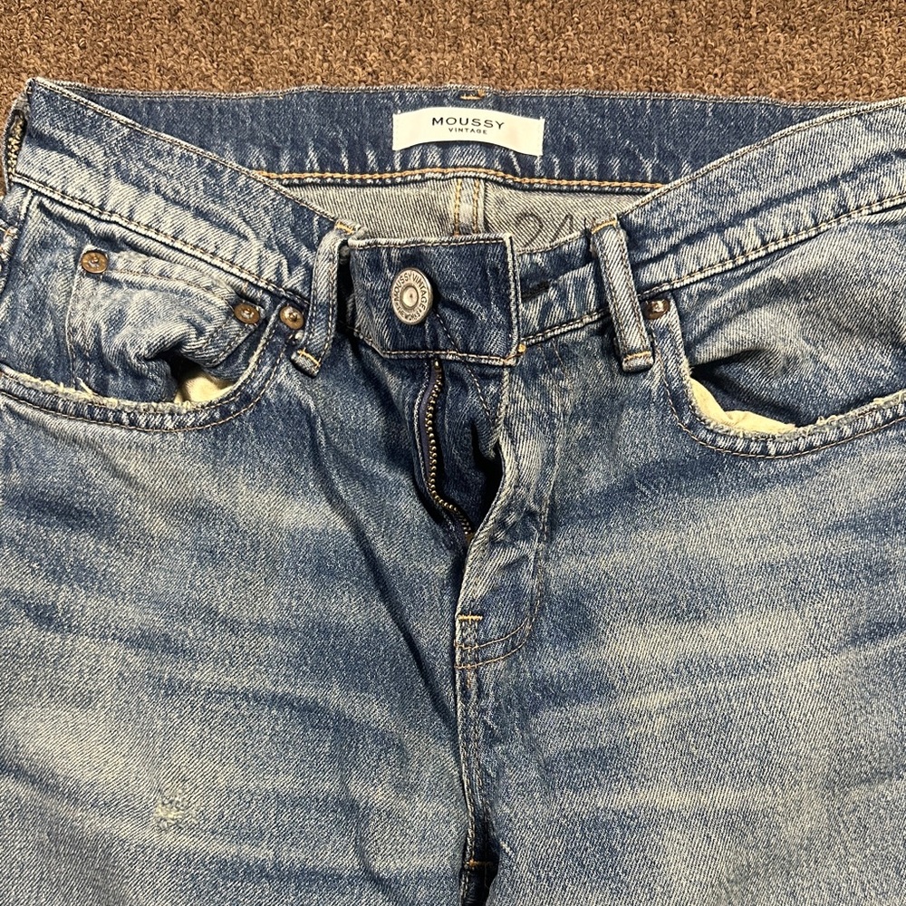 Moussy woman Classic Blue Straight Jeans